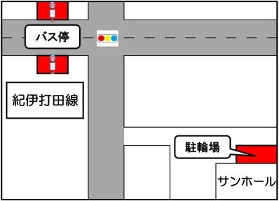 サンホール駐輪場の図1