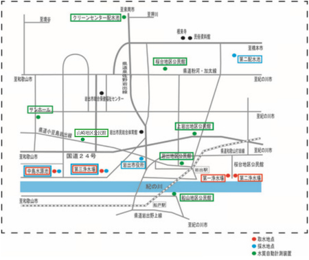 採水の場所の位置図の画像
