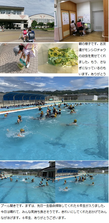 6月16日(月曜日)プール開きの画像