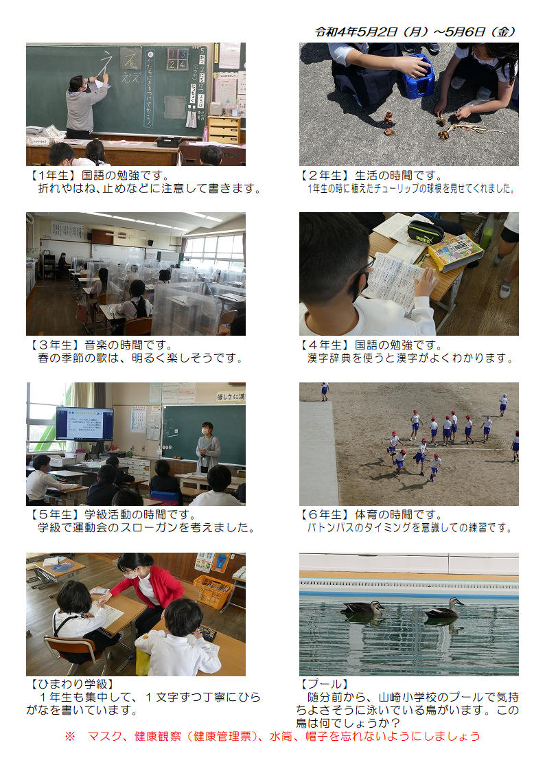 5月2日（月曜日）～6日（金曜日）の画像