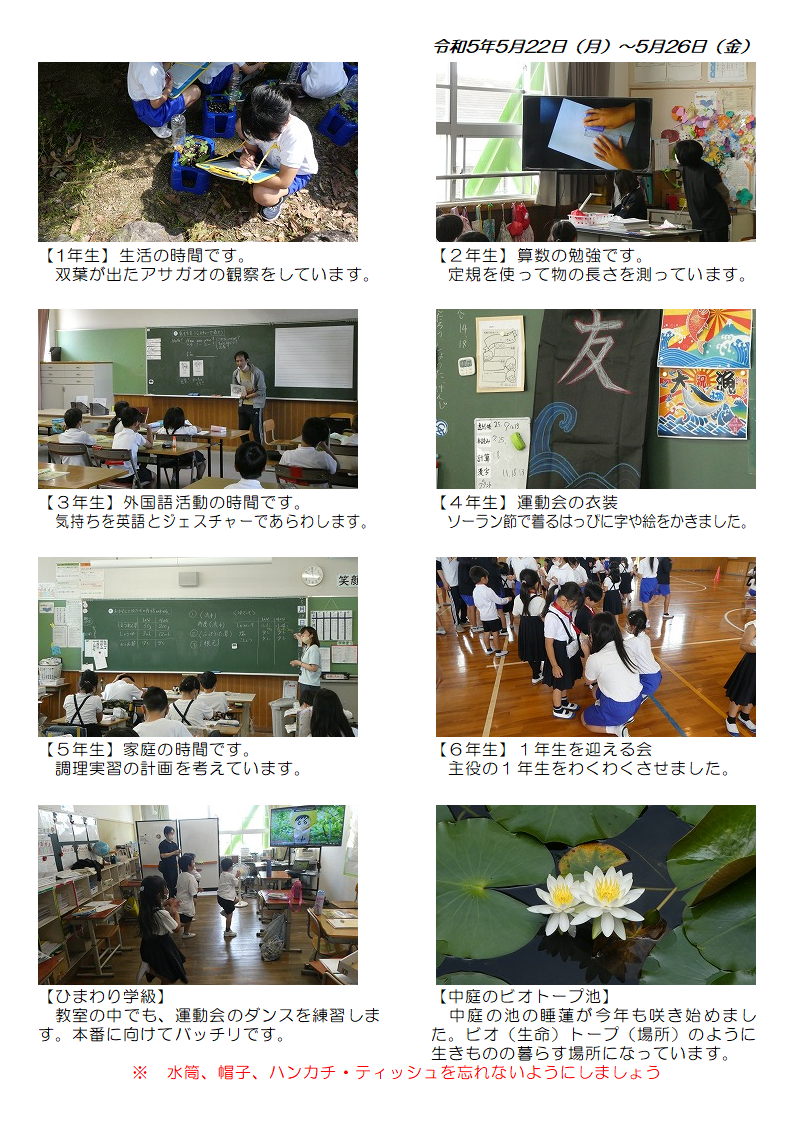 5月22日（月曜日）～26日（金曜日）の画像