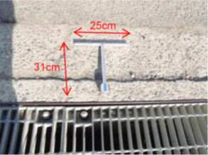 グレーチングボルト開けの写真