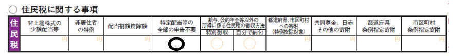 住民税に関する事項